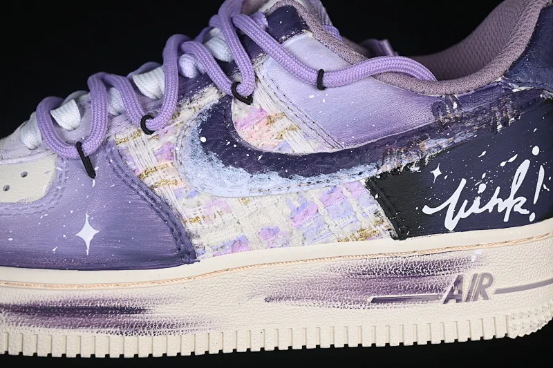 All categories Nk Air Force 1 Air Force series Nk Air Force 1 Low Air Force low-top Nike Air Force 1'07 Low "Misty Purple Graffiti" Hand-painted graffiti Misty Purple Graffiti Air Force 1 low-top casual sneakers FJ7740-190